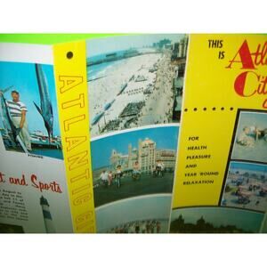 Old ATLANTIC CITY NJ Brochure New Jersey Shore Miss America Boardwalk Vacation